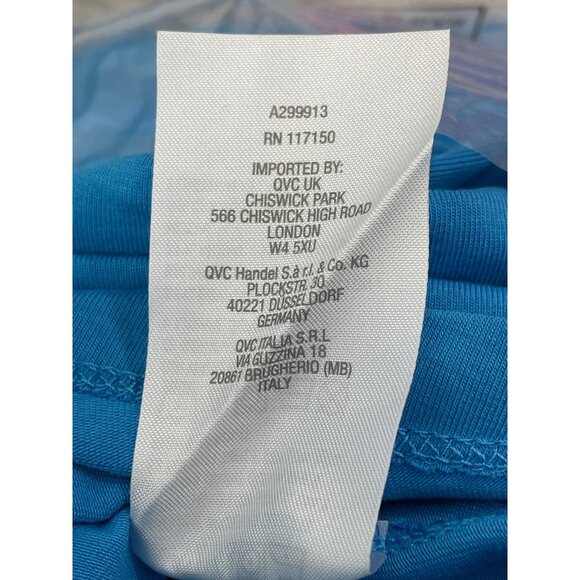 Belle by Kim Gravel Primabelle Knit Henley Top Womens XL Ocean Reef Cotton NEW - Picture 6 of 7